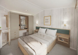 Swift Moselle lodge 40 x13 master bedroom