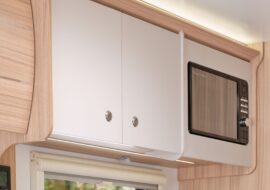 Phoenix GT75 640 ‘Cashmere’ overhead lockers and microwave surround